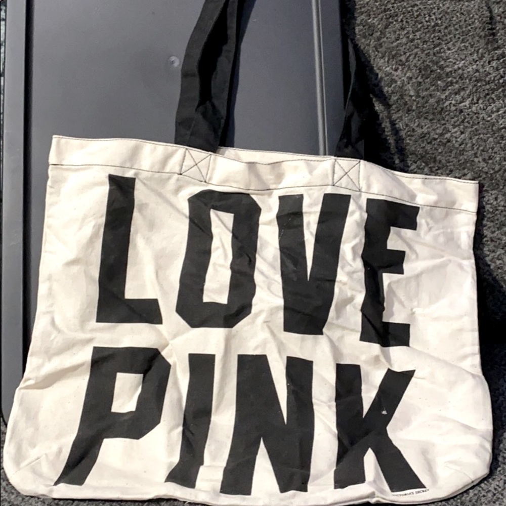 Large Victoria’s Secret Pink Canvas Tote